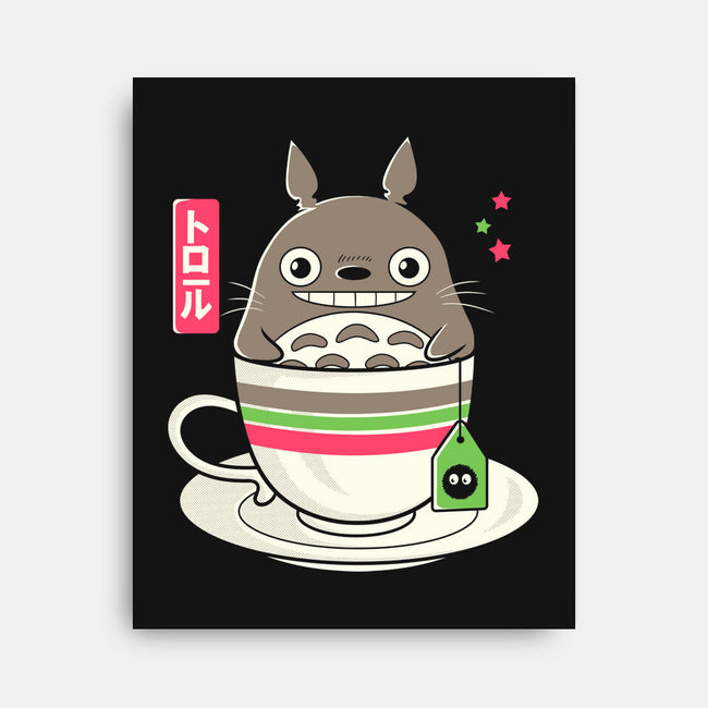 Totoro Coffee-none stretched canvas-Douglasstencil