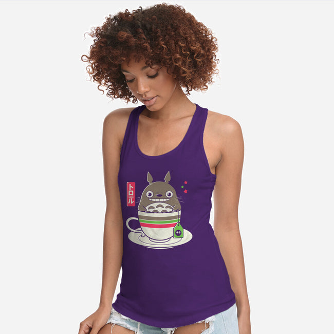Totoro Coffee-womens racerback tank-Douglasstencil