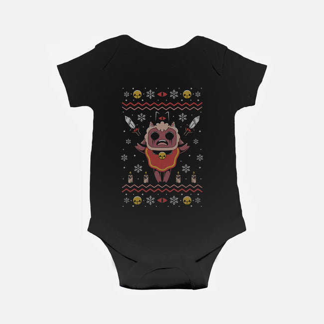 Lamb Christmas-baby basic onesie-Alundrart
