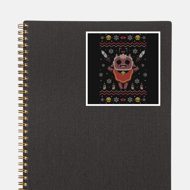 Lamb Christmas-none glossy sticker-Alundrart