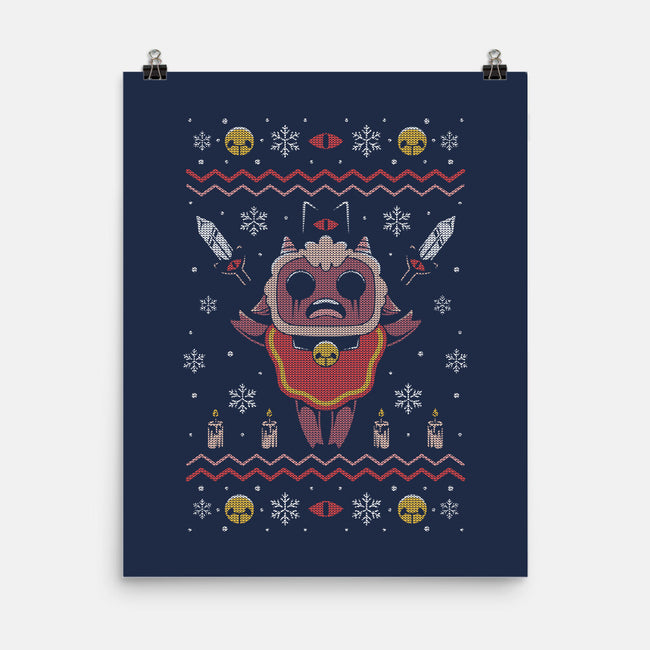 Lamb Christmas-none matte poster-Alundrart