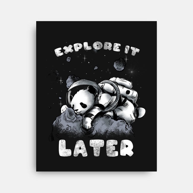 Panda Nap-none stretched canvas-fanfabio
