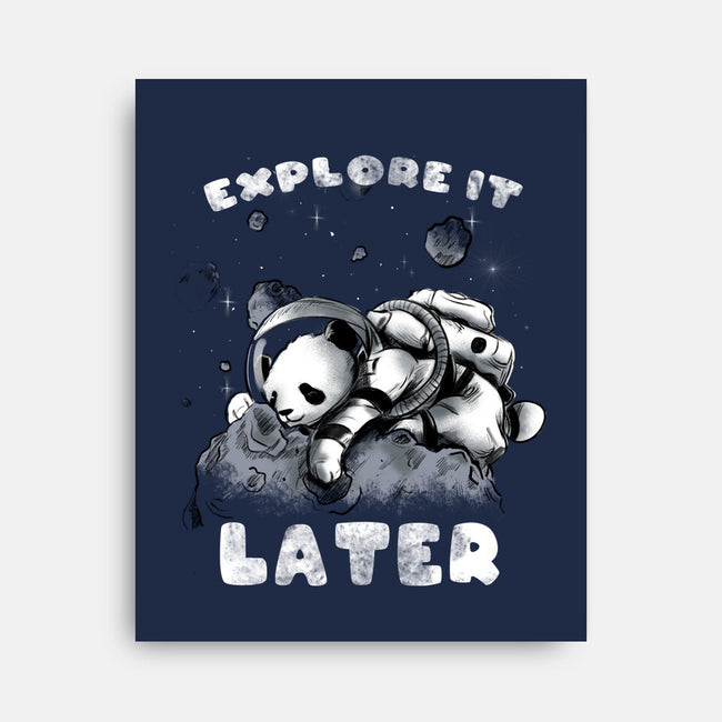Panda Nap-none stretched canvas-fanfabio