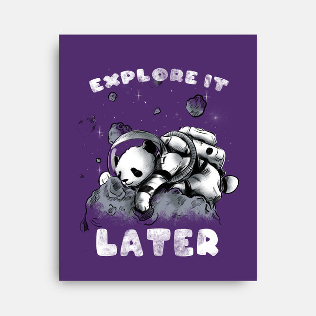 Panda Nap-none stretched canvas-fanfabio