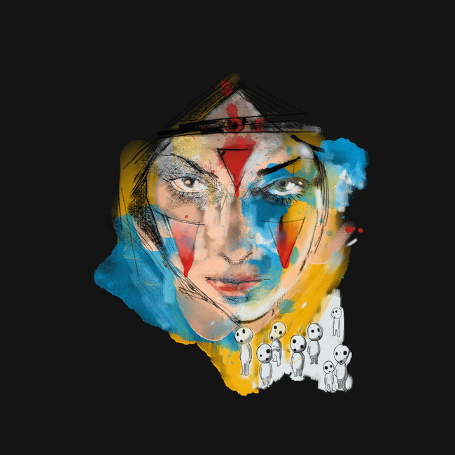 Inked Mononoke Princess-none stretched canvas-kharmazero