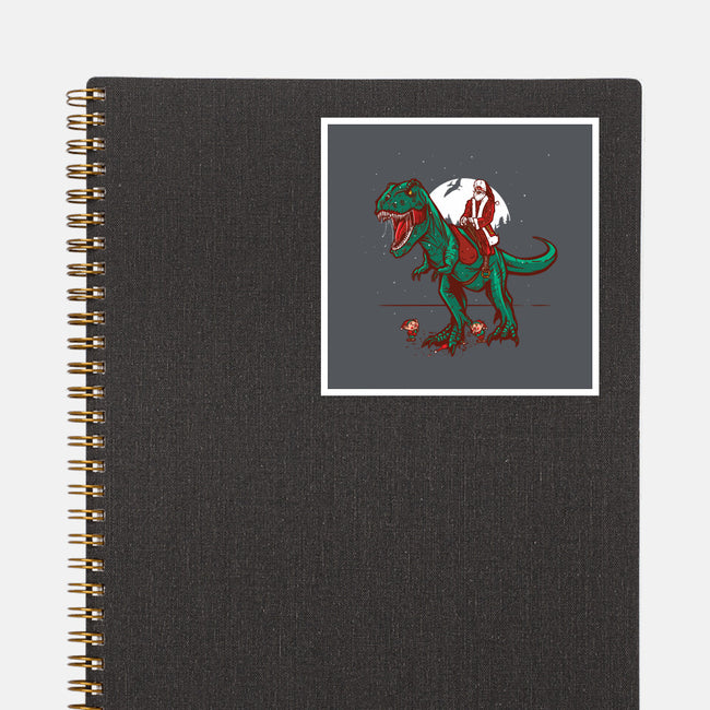 T-Rex Christmas-none glossy sticker-AndreusD