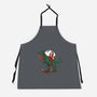 T-Rex Christmas-unisex kitchen apron-AndreusD