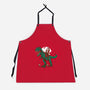 T-Rex Christmas-unisex kitchen apron-AndreusD