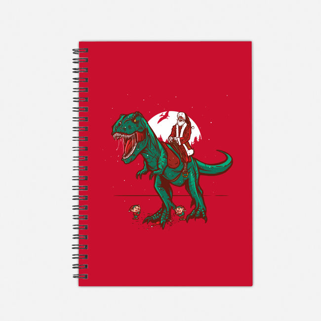 T-Rex Christmas-none dot grid notebook-AndreusD