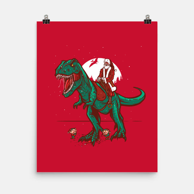 T-Rex Christmas-none matte poster-AndreusD
