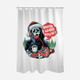 Calling Santa-none polyester shower curtain-momma_gorilla