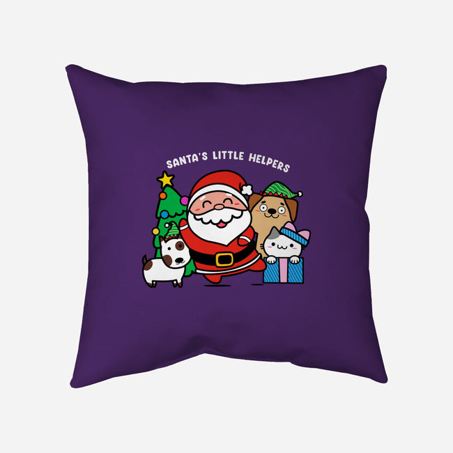 Santa's Little Helpers-none removable cover w insert throw pillow-bloomgrace28