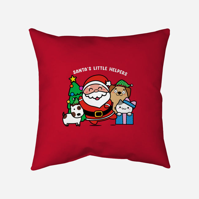 Santa's Little Helpers-none removable cover w insert throw pillow-bloomgrace28