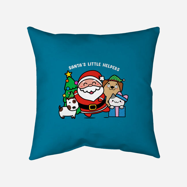 Santa's Little Helpers-none removable cover w insert throw pillow-bloomgrace28