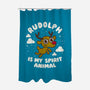 Rudolph Is My Spirit Animal-none polyester shower curtain-Weird & Punderful