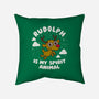 Rudolph Is My Spirit Animal-none removable cover w insert throw pillow-Weird & Punderful
