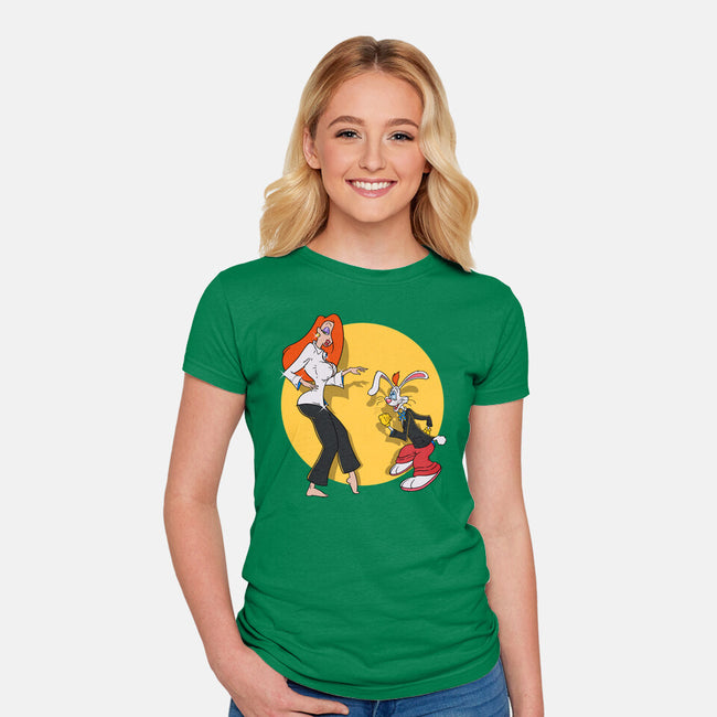 Rabbit Fiction-womens fitted tee-Getsousa!