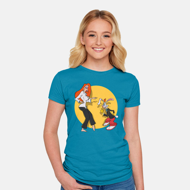 Rabbit Fiction-womens fitted tee-Getsousa!