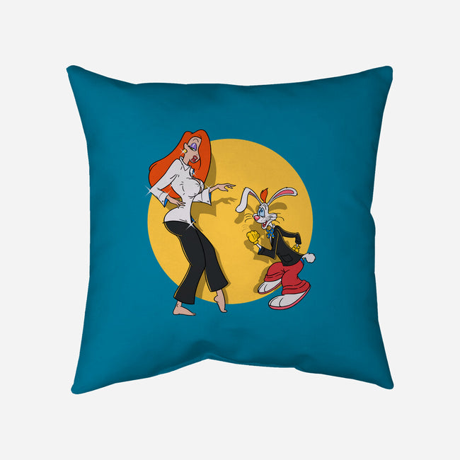 Rabbit Fiction-none removable cover w insert throw pillow-Getsousa!