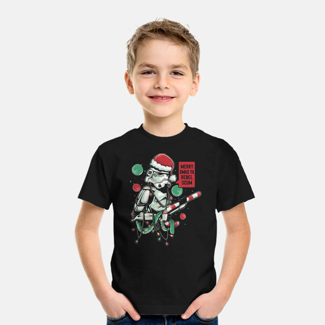 Merry Xmas Ya Rebel Scum-youth basic tee-Arigatees