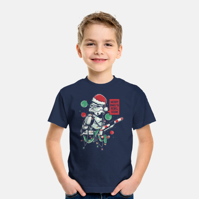 Merry Xmas Ya Rebel Scum-youth basic tee-Arigatees