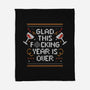 Glad This Year Is Over-none fleece blanket-eduely