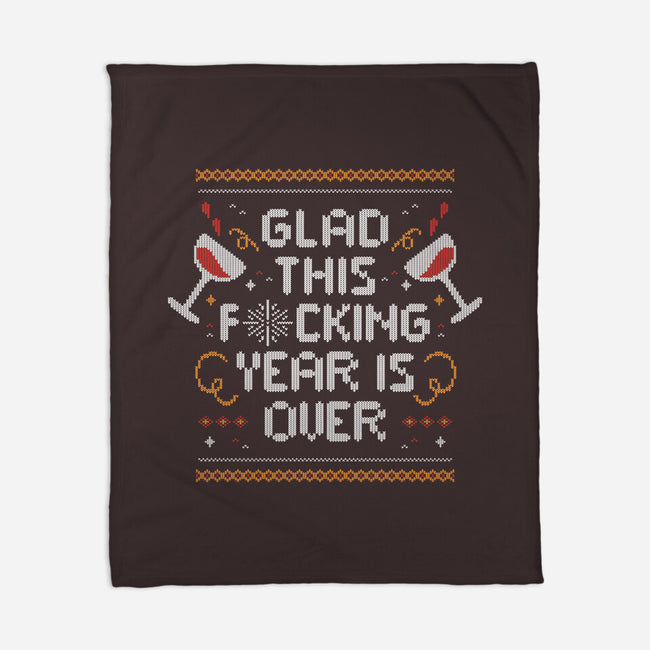 Glad This Year Is Over-none fleece blanket-eduely