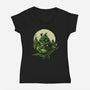 A Green Christmas-womens v-neck tee-IKILO