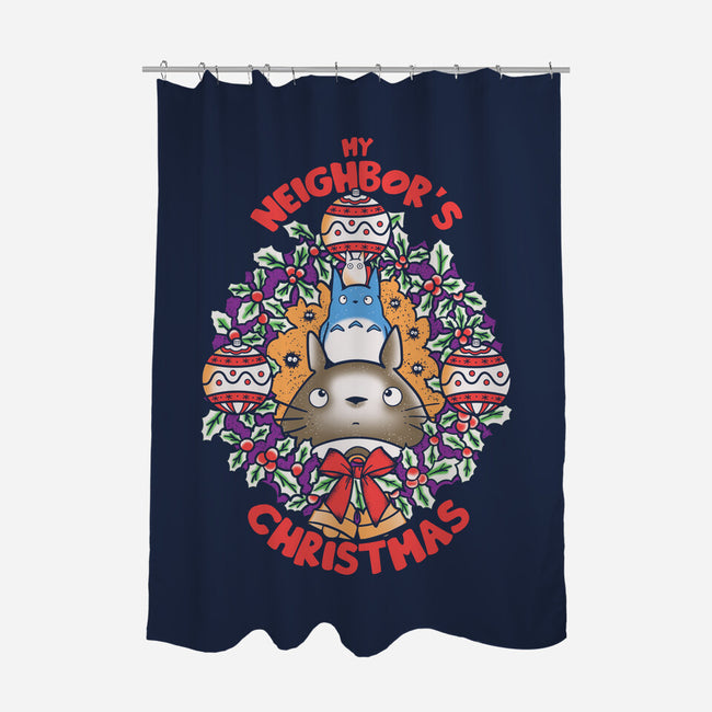 My Neighbor's Christmas-none polyester shower curtain-turborat14