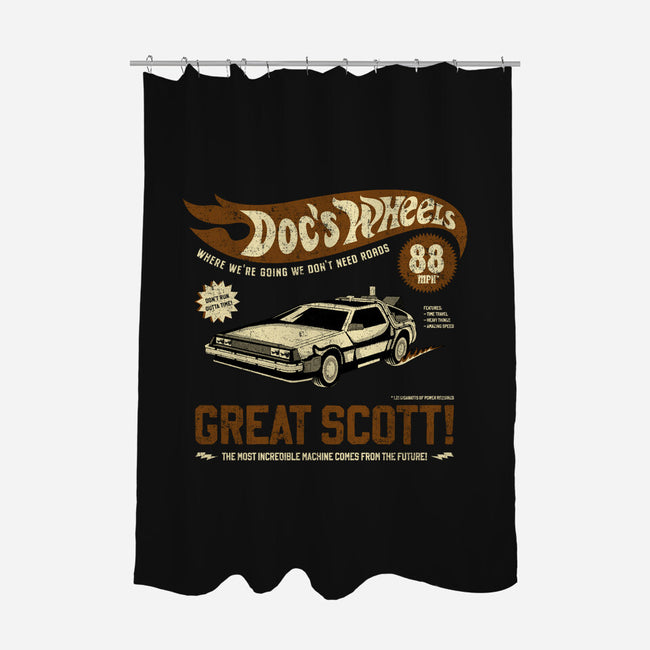 Doc's Wheels-none polyester shower curtain-retrodivision
