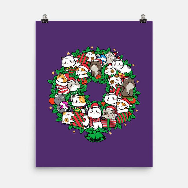 Catmas Wreath-none matte poster-bloomgrace28