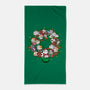 Catmas Wreath-none beach towel-bloomgrace28