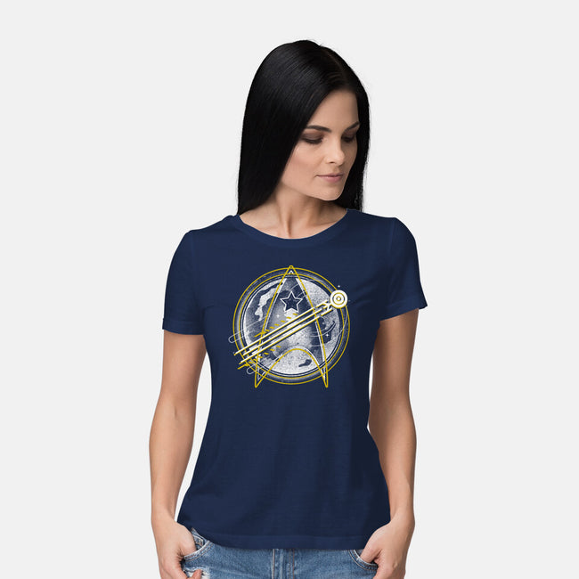 Moonlight Boldly Night-womens basic tee-Logozaste