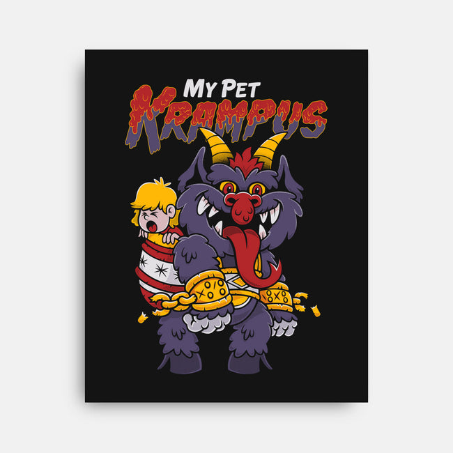 My Pet Krampus-none stretched canvas-Nemons