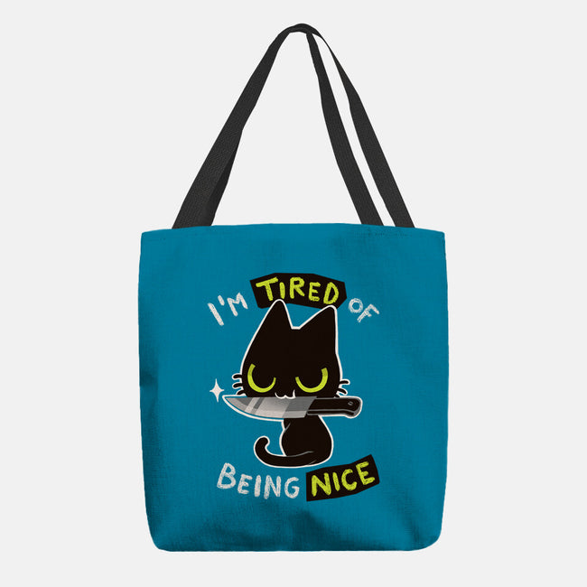 Tired Of Being Nice-none basic tote bag-BlancaVidal