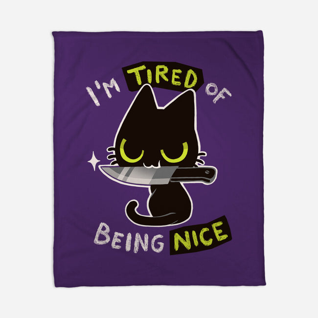 Tired Of Being Nice-none fleece blanket-BlancaVidal