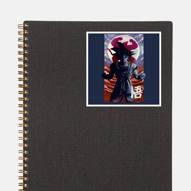 Saiyan Moonlight-none glossy sticker-fanfabio