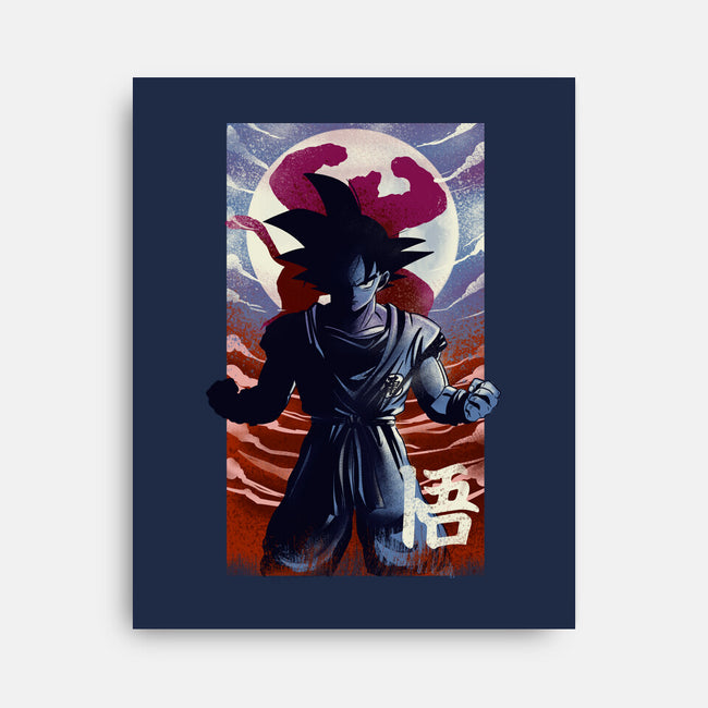 Saiyan Moonlight-none stretched canvas-fanfabio