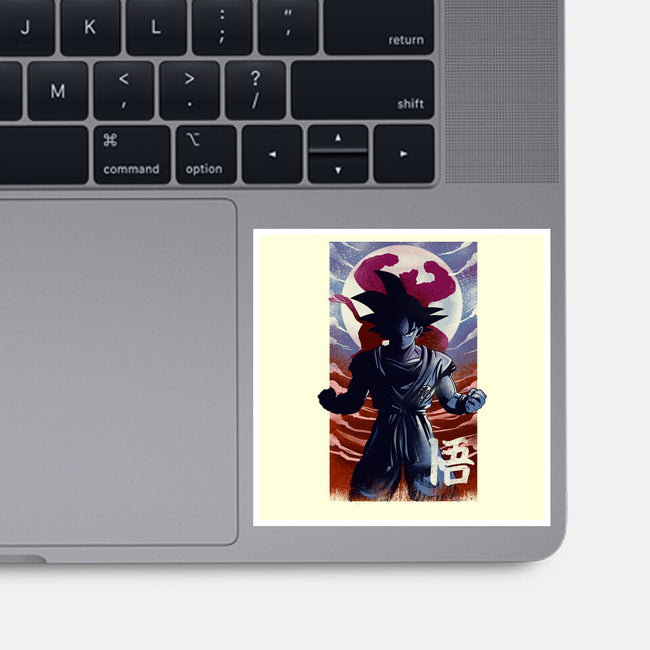 Saiyan Moonlight-none glossy sticker-fanfabio