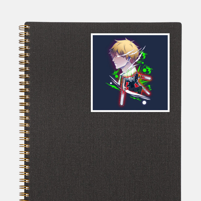 Chainsaw-none glossy sticker-PanosStamo