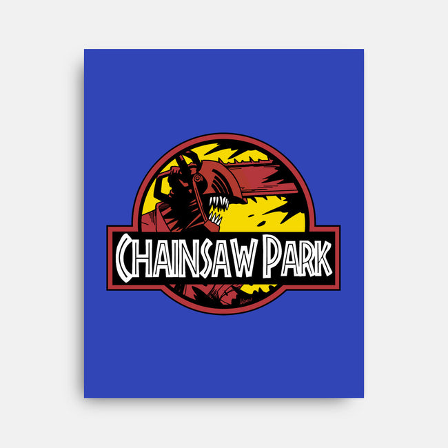 Chainsaw Park-none stretched canvas-Andriu