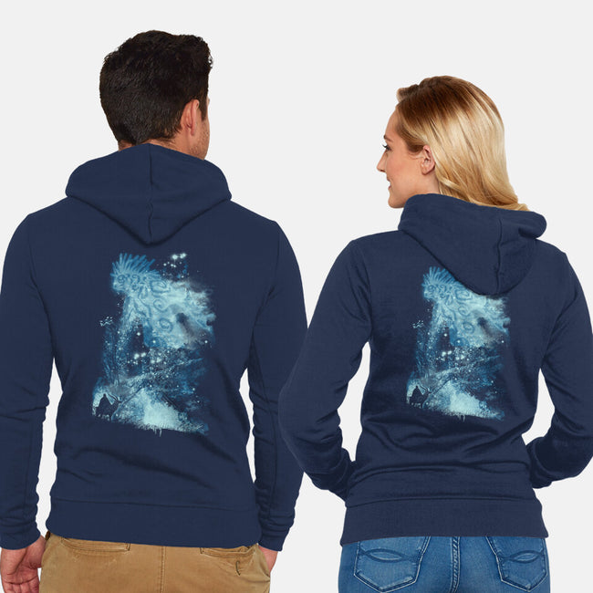 Forest Spirit Rising-unisex zip-up sweatshirt-kharmazero