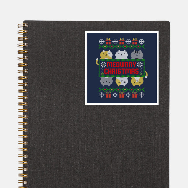A Meowrry Christmas-none glossy sticker-NMdesign