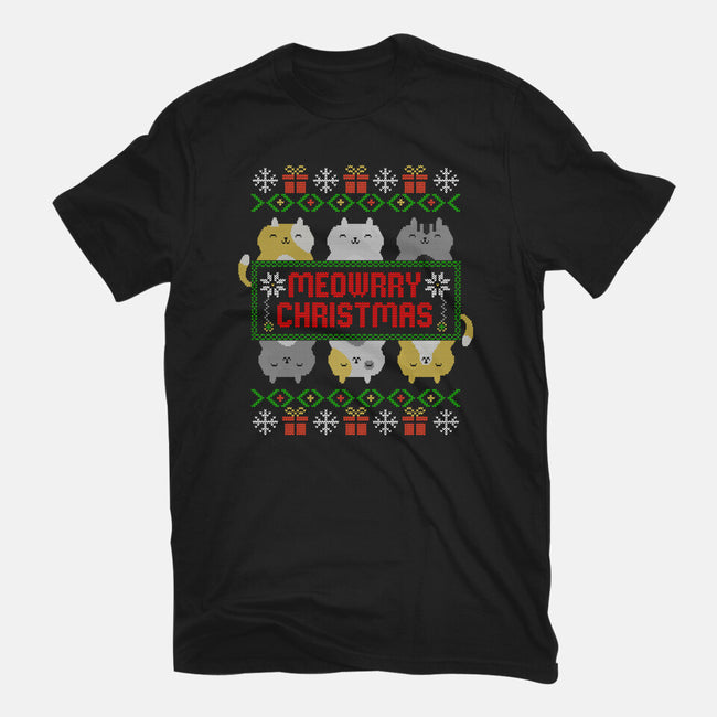 A Meowrry Christmas-womens basic tee-NMdesign