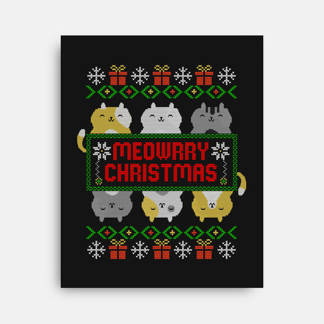 A Meowrry Christmas-none stretched canvas-NMdesign