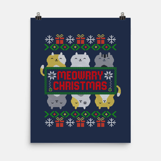 A Meowrry Christmas-none matte poster-NMdesign