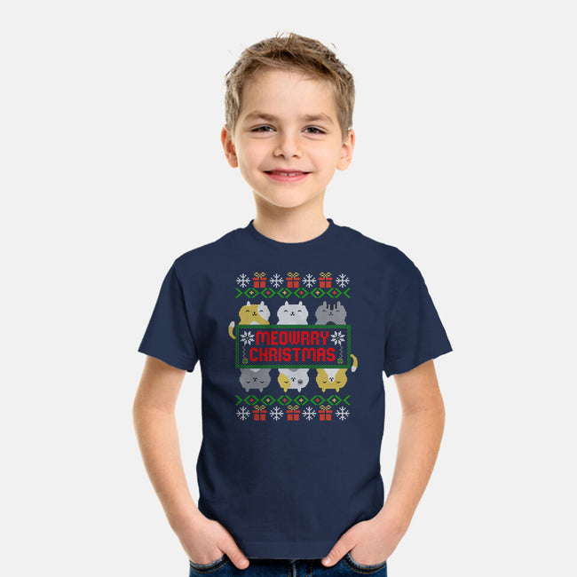 A Meowrry Christmas-youth basic tee-NMdesign