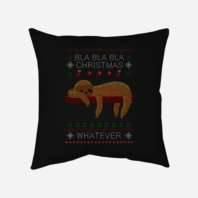 Bla Bla Bla Christmas-none removable cover w insert throw pillow-erion_designs