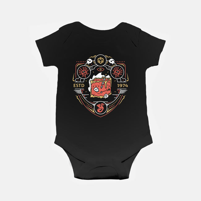 Dungeon Top Enemies Emblem-baby basic onesie-Logozaste