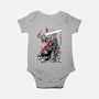 Lone Swordsman Sumi-e-baby basic onesie-DrMonekers